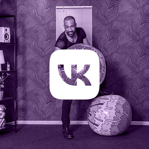 VK logo over a purple picture with SHOSU Products 