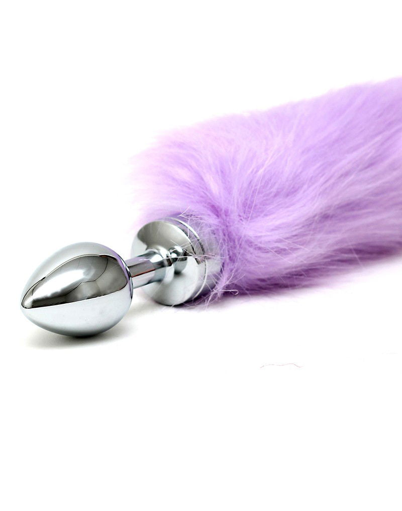 Butt plug with lilac tail (small / unisex) SHOSU Amsterdam Butt plug with lilac tail (small / unisex) SHOSU Amsterdam
